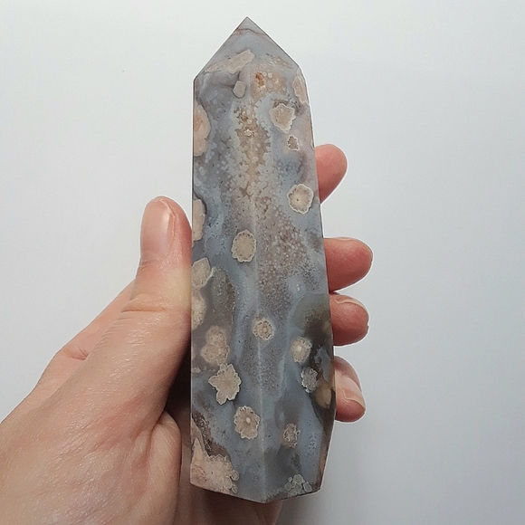 Blue/Pink Flower Agate Tower - Picture 2 of 5